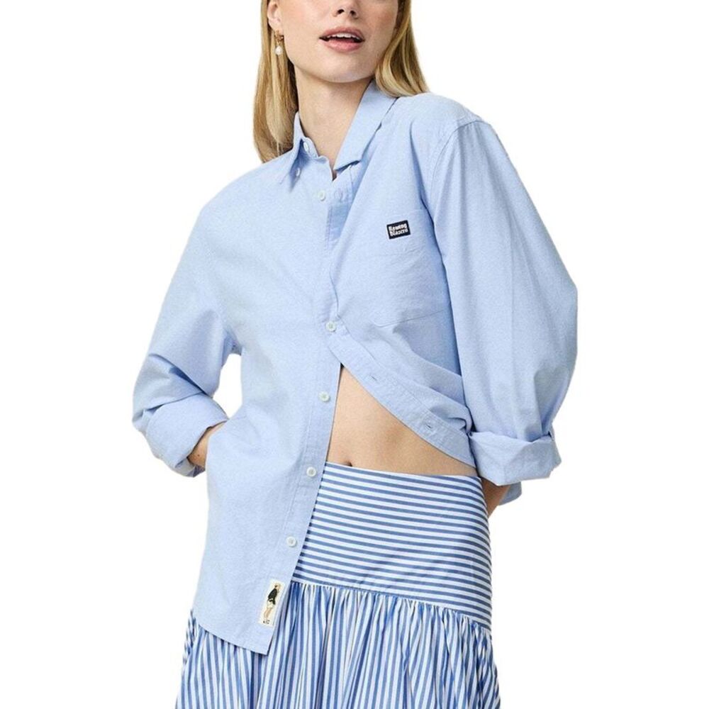 Rowing Blazers Womens Poplin Pinstripe Top